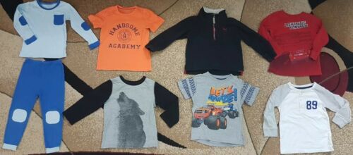 Lot of 8 Toddler Boy Clothing Sweater T-Shirt Sleepwear Top 3T
