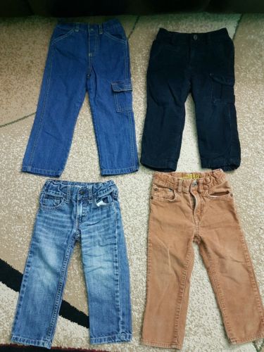 Lot of 4 Toddler Boy Jeans Velvet Pants Gymboree Baby Gap 2-3T