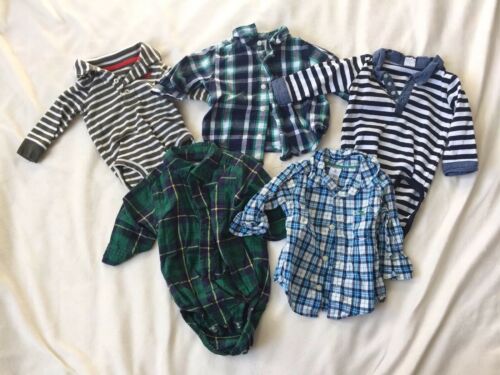 3-6 6 month baby boy Shirt lot- Carters, Osh Kosh, H&M, Button up Shirts
