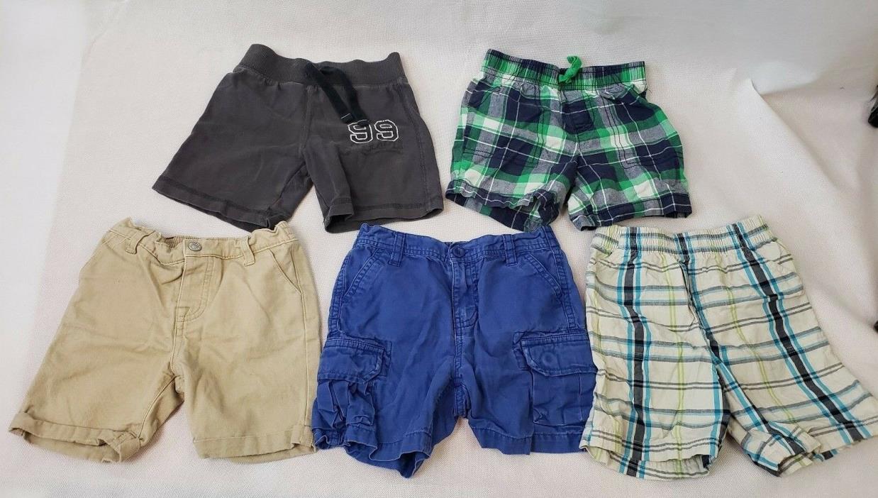 Boy's Carter's Polo 7 Seven Jeans 24 Month 2T Toddler Shorts 5 Lot- Plaid Blue
