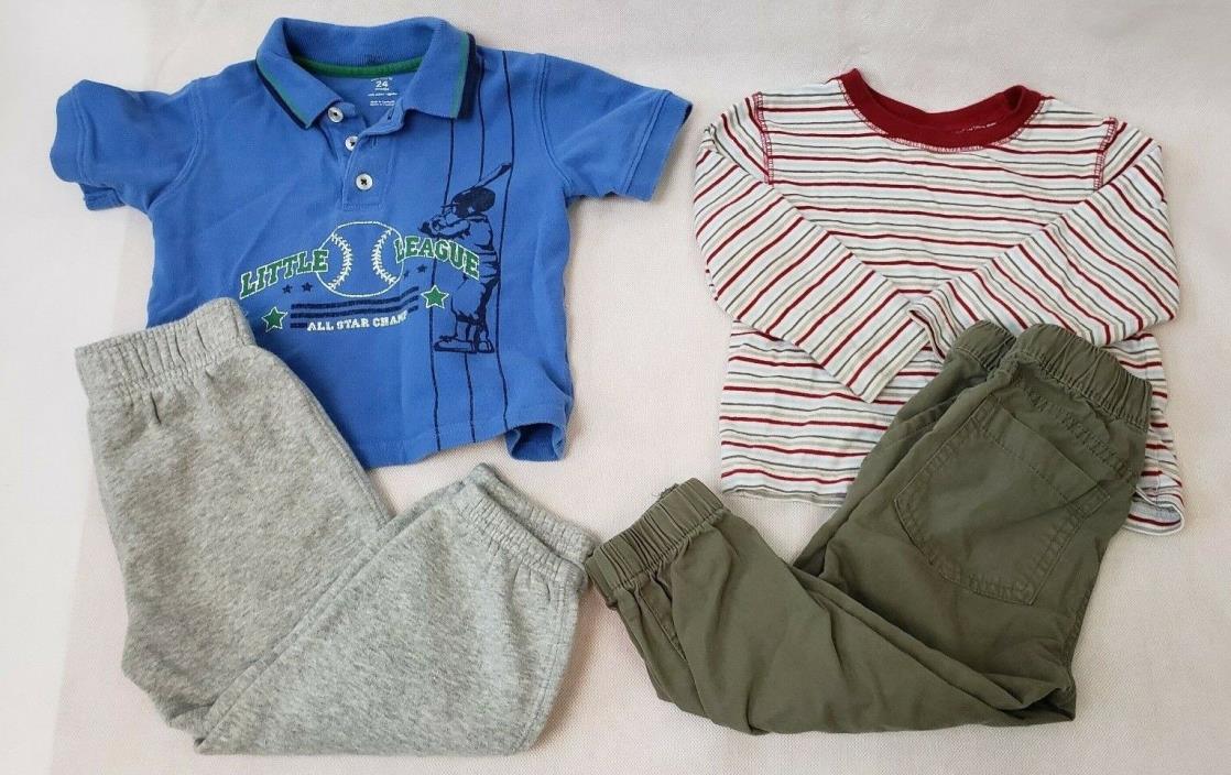 Boy's Carter's 24 Month Children's Place 2T Toddler 4pc Clothing Lot Shirt Pant