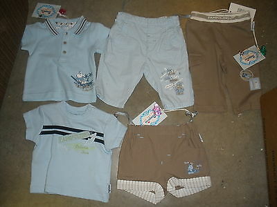 5 NEW Pampolina boy infant 3 months clothes tops & matching bottoms retails $172