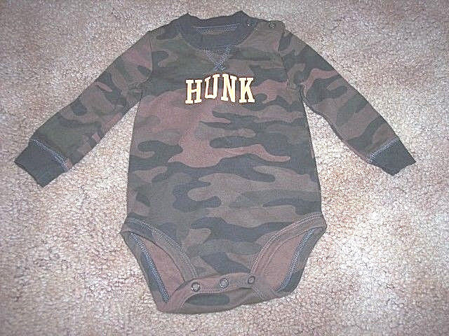 Carters One Piece Pajamas 1 Piece 6 months Boys Camo Pjs Camo Pajamas Hunk Shirt