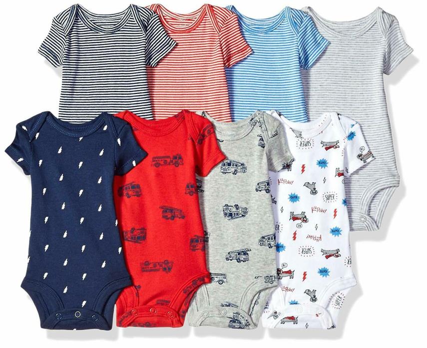 Carter's Baby Boys' 8 Pack Short-Sleeve Bodysuits