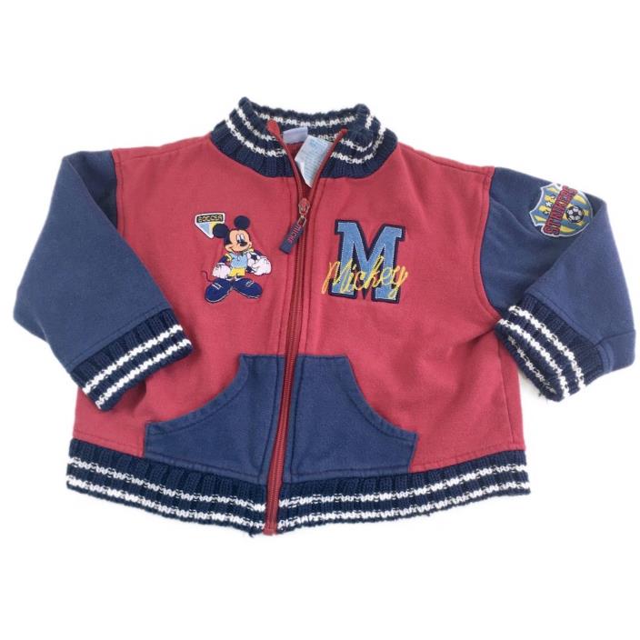 The Wonderful World Of Disney Red And Blue Soccer Mickey Mouse Jacket 24 Months