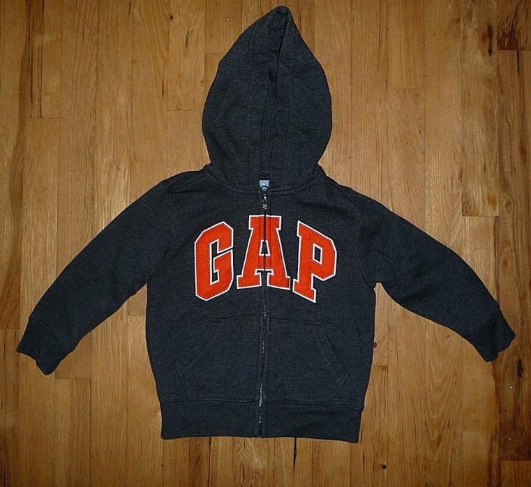 Baby GAP Boy’s GRAY ORANGE Hoodie Jacket Size 4Y