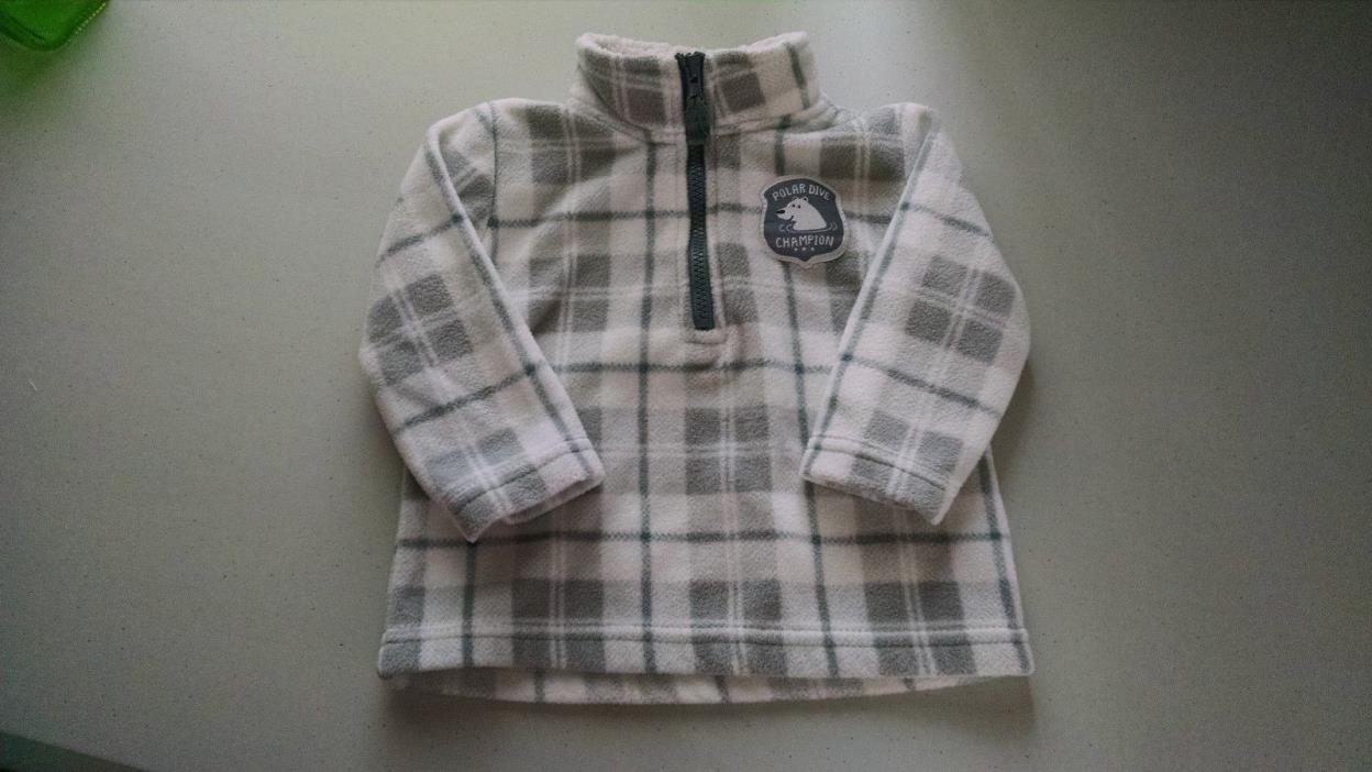Carter's Boy's Baby Infant Gray Fleece Jacket Size 3 Months