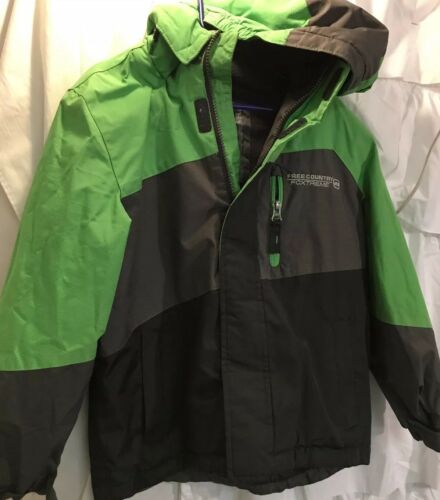 New Boys 5/6Charcoal Gray and Green WEATHERPROOF  Winter Jacket / Coat $100 B1