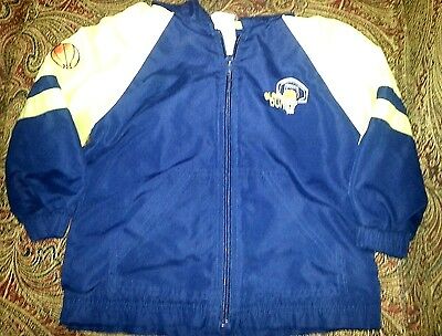 Okie Dokie 2T boys jacket LS Zip Front Hooded BASKETBALL Theme coat fleece lined