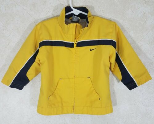 Nike Toddler Boys 18 Months Jacket Windbreaker L/S Yellow Navy Full Zip 18 Mo