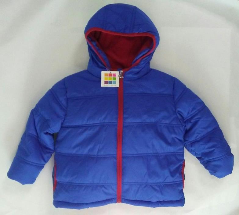 Healthtex Boys Bubble Hooded Winter Jacket Coat Blue sz 12 m NWT puffer