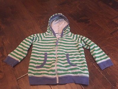 mini boden baby Boden boys 18-24 month green blue zippered stripped hoody jacket
