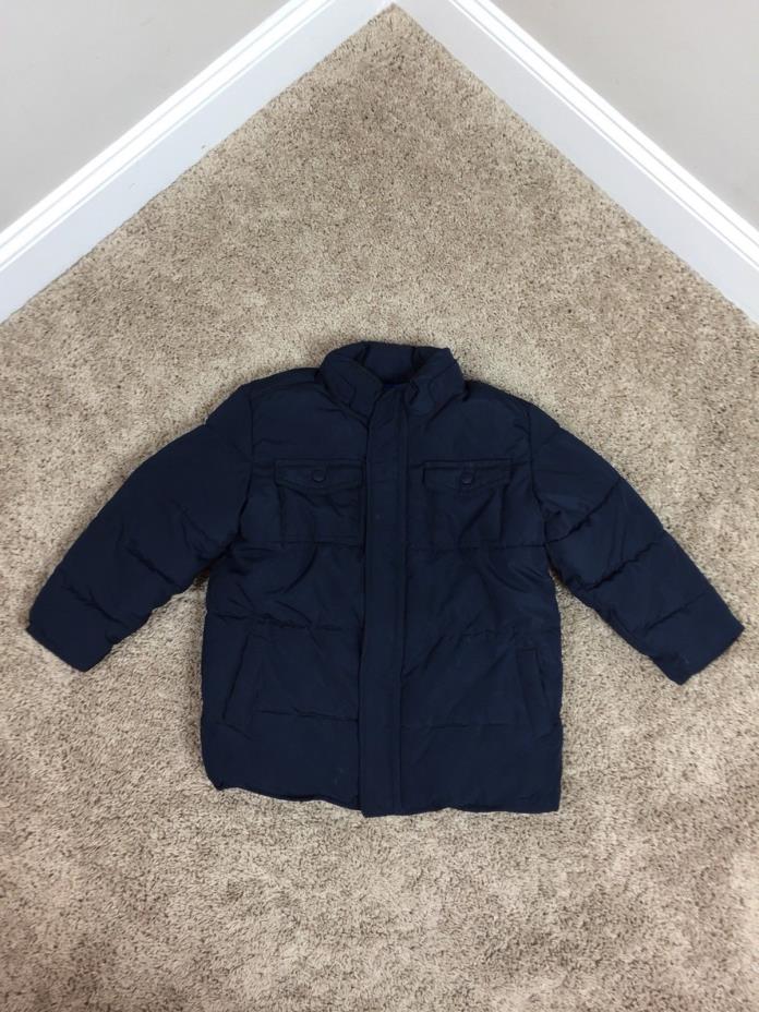 Old Navy Boys Thick Jacket Coat Winter Zip Up Sz 5T Toddler Navy Blue #80