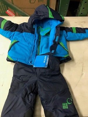 New NWT Columbia Boys 18 Months Buga Set Bugaboo Snow Suit Blue Ski Snowsuit