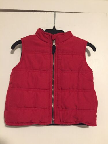 Oshkosh B'gosh Infant Boys Size 12 Month Red Puffer Vest