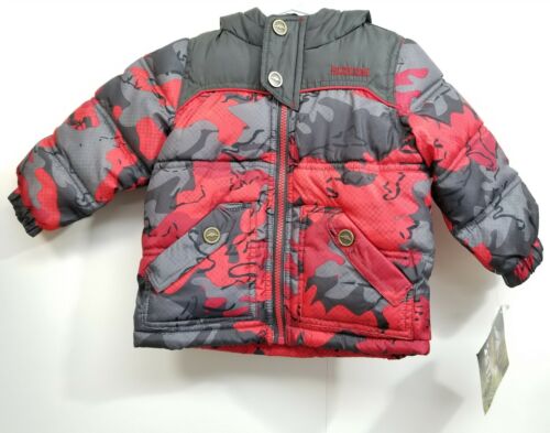 Pacific Trail Puffer Jacket 18 Months Red Black Gray 100% Polyester