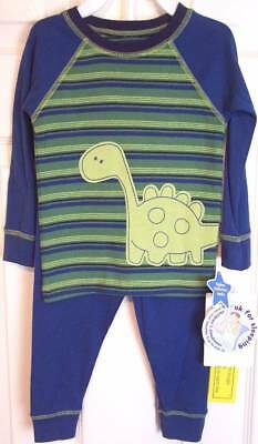 NWT Carter's Boy's Blue and Green Dinosaur Pajamas Pajama Set, 12 Mos.