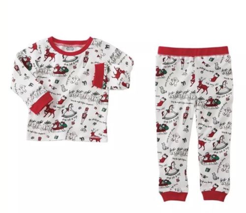 Mud Pie Red Holiday Two Piece Pajama Set 3T