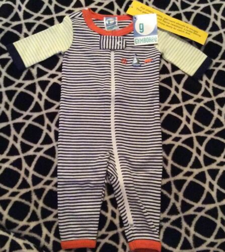 NWT Gymboree NAUTICAL ADVENTURES Line LS Zip Sleeper Vintage 2001 Preemie VHTF