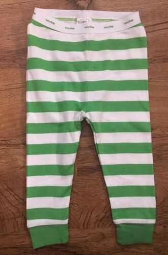 Baby Gap New Boy's Green & White Striped Cotton Pants Snug Fit 12-18 Months