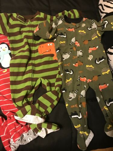 Baby Boy 12 months Sleeper pajamas Clothes Lot