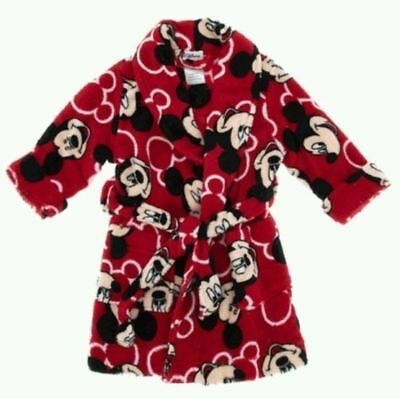 Disney Mickey Mouse Plush Robe Size 4T New Pockets LAST ONE Fast USPS Ship