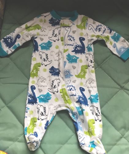 Garanimals Pajamas Baby Boys Sleep N Play Infant Sleeper 0-3 Months, NWOT