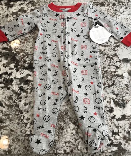 NWT BABY BOY FOOTED  1pc. PAJAMAS SIZE 0-3 MONTHS