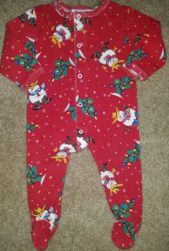 Boys AT HOME boutique cactus snowman holiday sleeper pajamas    Size 6 Months