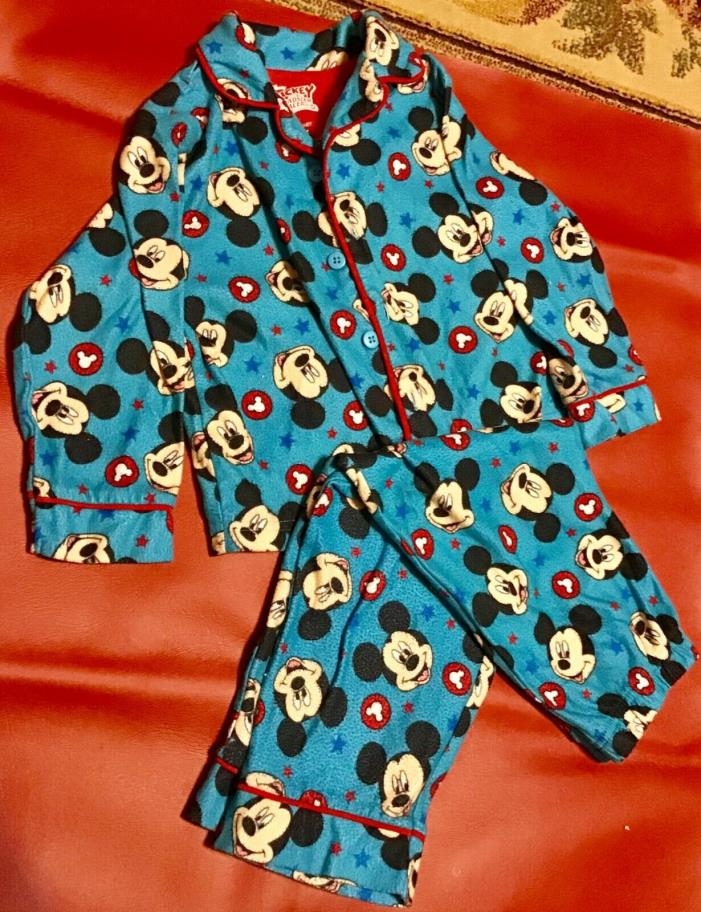 4t Toddler Blue Boys Mickey Mouse Pajamas Disney