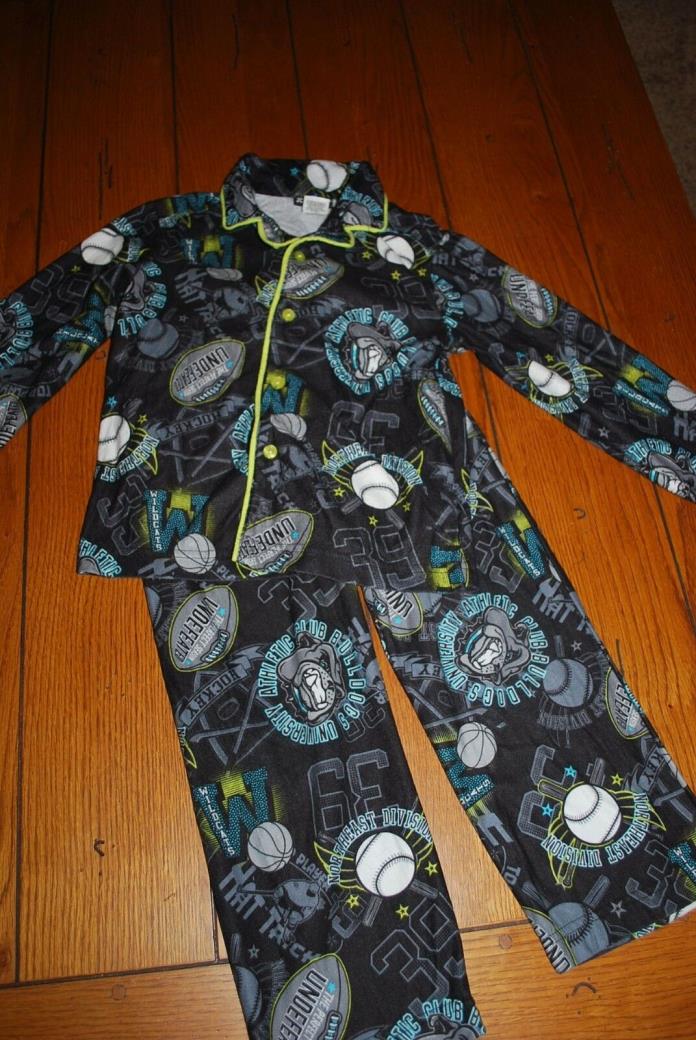 Boys Flannel Long Pajamas Sports Joe Boxer Size XS (4/5) Pre-owned