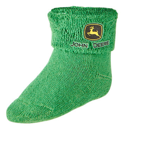 John Deere Boy 6M Infant Bootie Sock Logo Green #LP64353