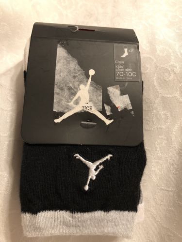NWT Air Jordan Socks 2 Pack XXS (4-5) Fits Shoe Size 7c-10c (Toddler) Boys