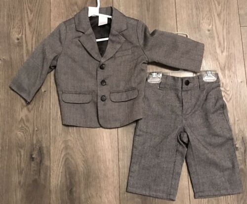 Baby Boys Koala Baby Gray Houndstooth 2 Pc Suit Size 6-9 Months