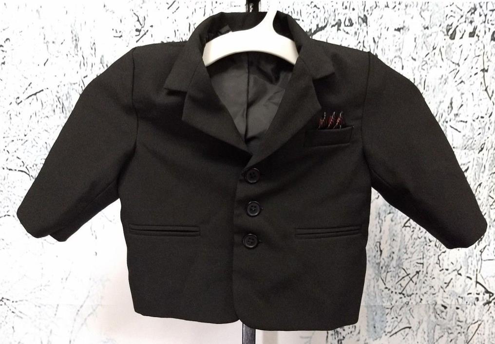 Color Me Nice Infant 2-Piece Boy's Baby Size 9M Black Tuxedo Formal Wedding