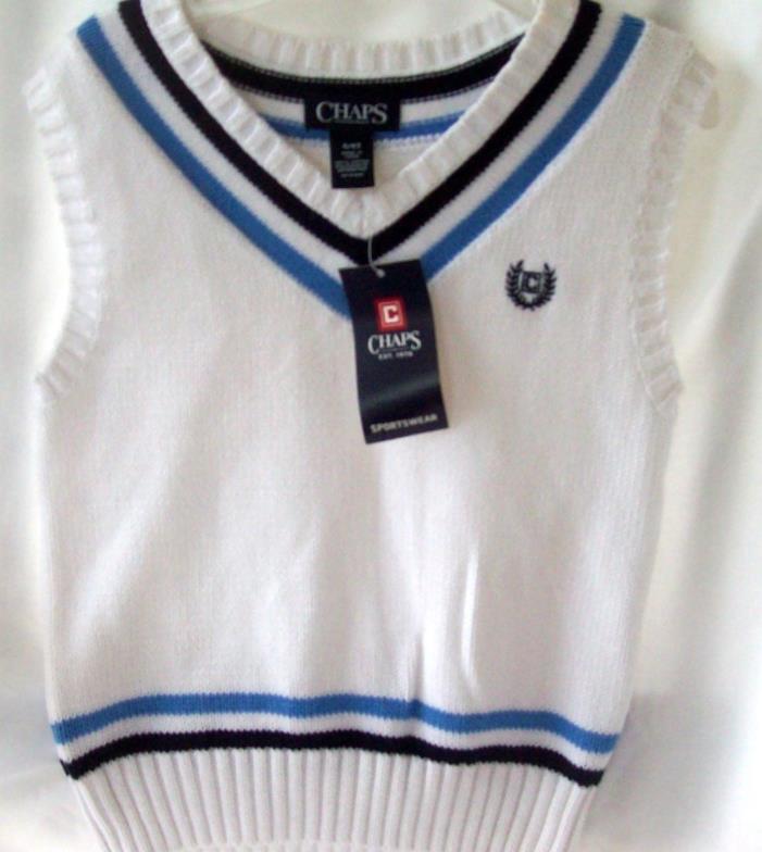 Chaps Boys Sz 4/4T Sweater Vest  NWT