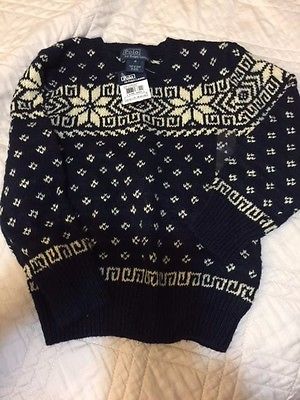 RALPH LAUREN BOYS HOLIDAY SWEATER SIZE 4 4T NEW