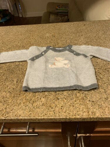 Jacadi Baby Boys Intarsia  Teddy Sweater 6 M