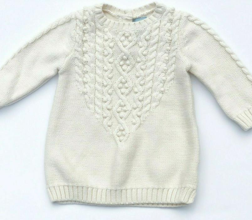 3-6 mo Baby GAP Cable Knit Sweater in Ivory Cotton