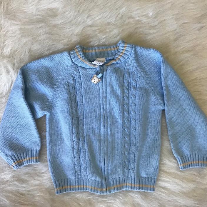 Carter's Baby Blue Sweater Full Zip 12 Months