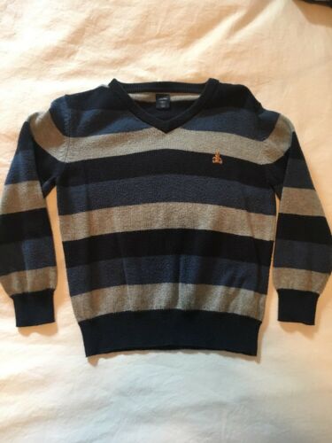 Babygap Boys Sweater Blue And Gray Stripes 3t