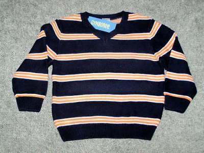 NWT Gymboree Boats & Bridges V-Neck Stripe Swtr Sz 3