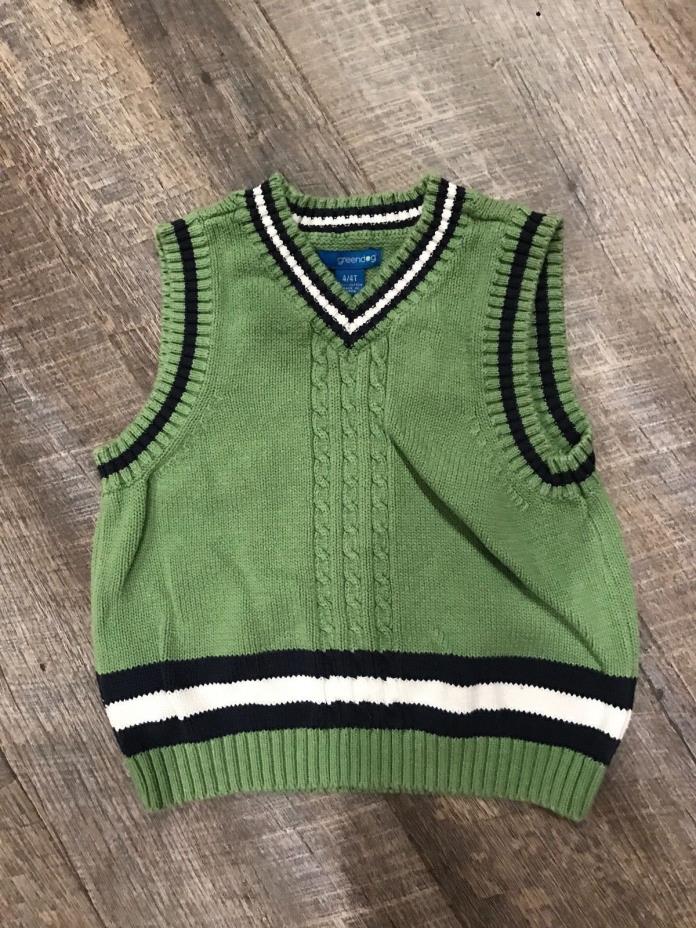 Greendog Green Sweater Vest in Boys Size 4
