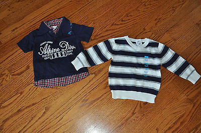 NWT!! Boys Lot of 2 THE CHILDREN'S PLACE Cotton Top/Sweater ~SIZE 18-24 Months~