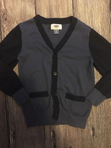 Old Navy Boys Sweater Cardigan Size 4T Blue Button Front Grandpa S8
