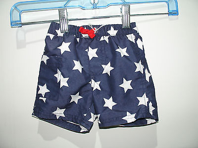 Carter's Size 3M Just One You 8-12.5lbs Blue & White Star Swim Trunks 206-5683s