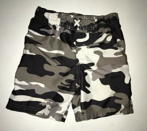 Boys Swim Suit Size 4T Circo Camouflage gray black white