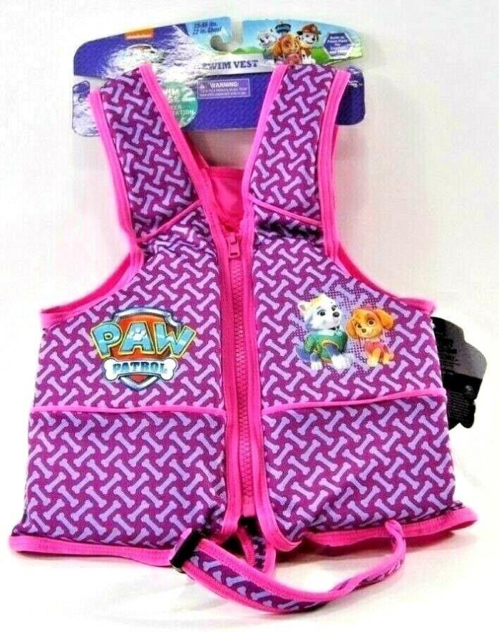 Nickelodeon Paw Patrol Girl's Swim Trainer Vest PWV10709 33-55 Lbs 22