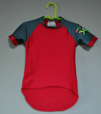 Radicool SPF UPF Swimwear Baby Boy Toddler Red Hi Low Surf Shirt Top sz 4 NWT
