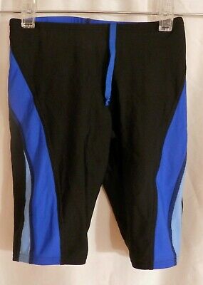 Boys Blue Black Speedo Swim Suit Shorts Trunks Size 24 NWT